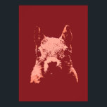 Pop Art Squirrel Poster<br><div class="desc">Funny ekorrrel-filmbild</div>
