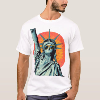 Pop Art Staty över Frihet T Shirt