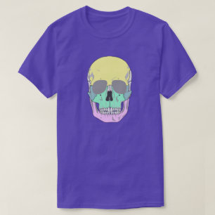POP ART STIL COLORFUL MODERN SKULL TRÖJA