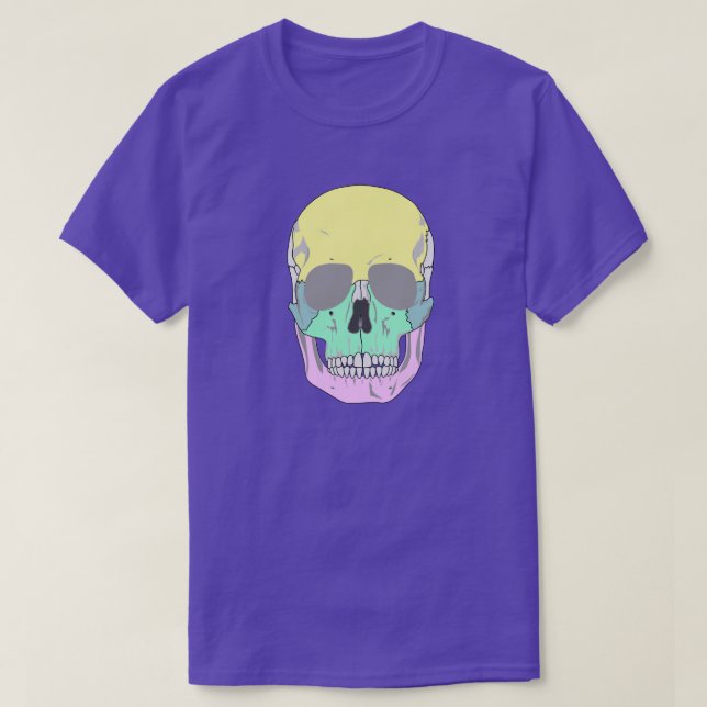POP ART STIL COLORFUL MODERN SKULL TRÖJA (Design framsida)