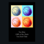 Pop Art Stil Motivational Quote Basketball Poster<br><div class="desc">Jag Kärlek den här leken. Populära sportar - Basketball Game Boll-bild.</div>