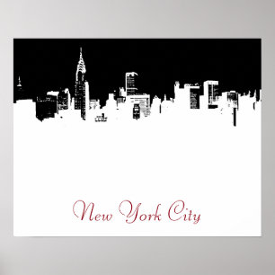 Pop Art Stil New York City-skript Poster