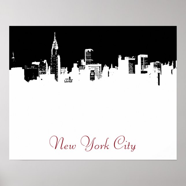 Pop Art Stil New York City-skript Poster (Framsidan)