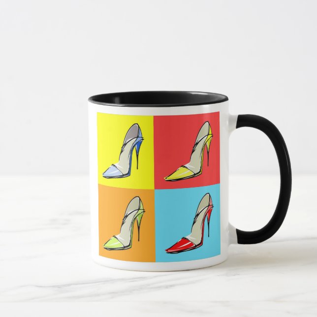 Pop Art Stilettos Coffee Mugg, Mode Theme Mugg (Höger)