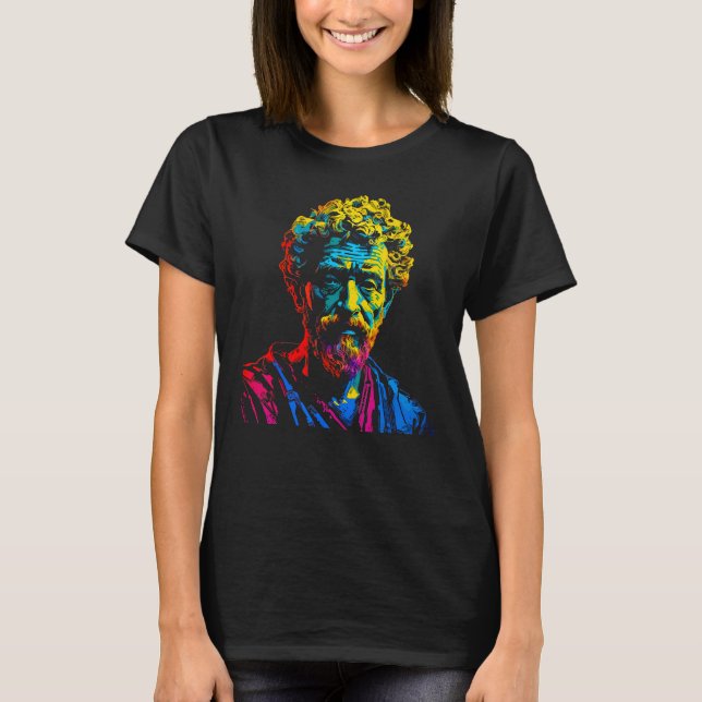Pop Art Stoic Marcus Aurelius Stoicism T Shirt (Framsida)