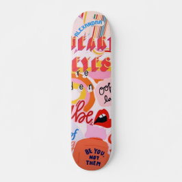 Pop Art Street med namn Mini Skateboard Bräda 18,5 Cm