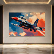 Pop Art Stridsflygplan - Flygande Flygkonst