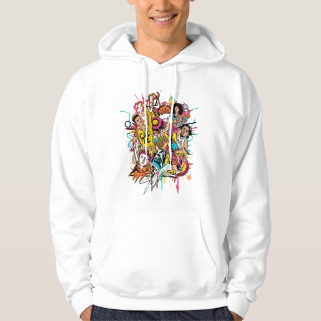 Pop Art Style Tee – Bold Retro Design Hoodie (Framsida)