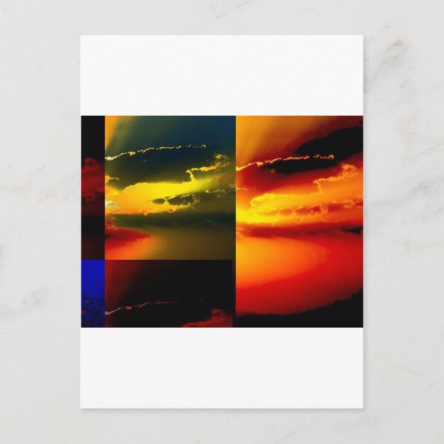 Pop Art Sunset Vykort (Framsida)