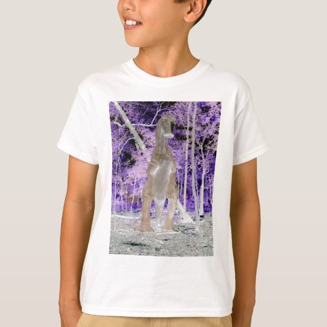 Pop Art T-Rex-dosinosaur Tee Shirt (Framsida)