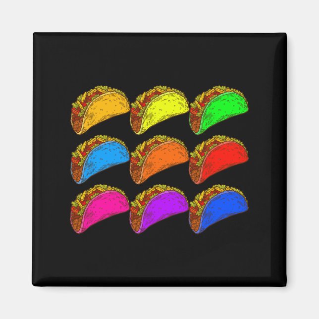Pop Art Taco Magnet (Framsidan)