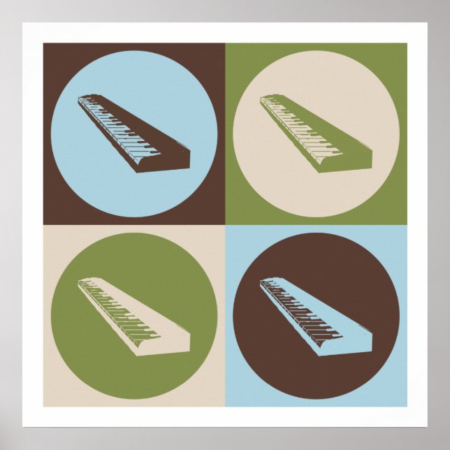 Pop Art Tangentbord Poster (Framsidan)