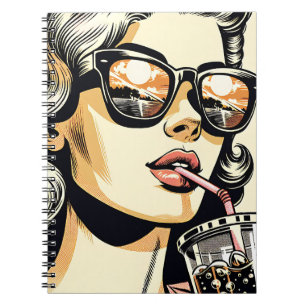 Pop Art Tecknad Bok Söt Kemi Drickssoda Anteckningsbok