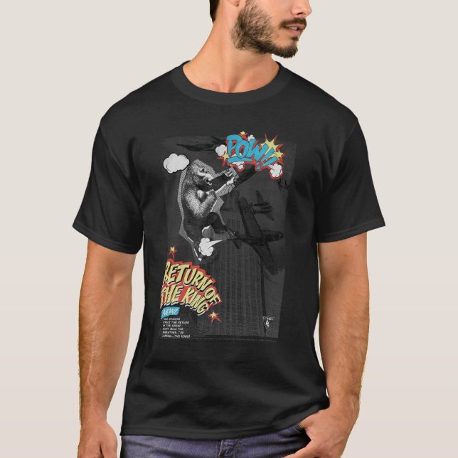 Pop Art Tecknad Gorilla Poster Tee Shirt (Framsida)