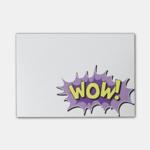 Pop Art Tecknad Stil Wow Post-it Block