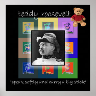 Pop Art Teddy Roosevelt Poster