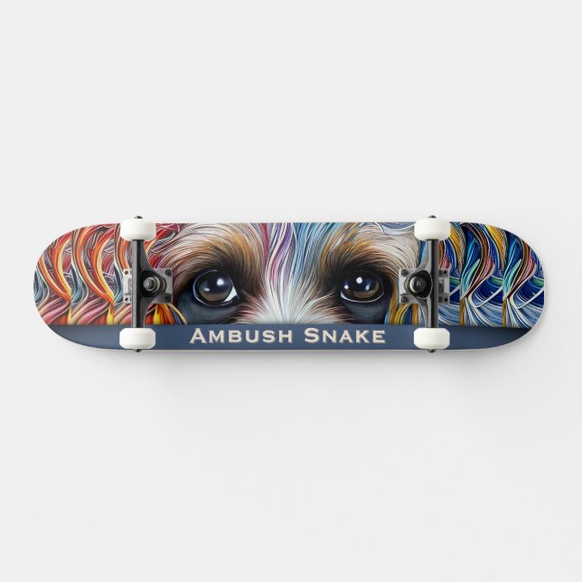 Pop Art Terrier Anpassningsbar Ambush Snake Mini Skateboard Bräda 18,5 Cm (Horz)