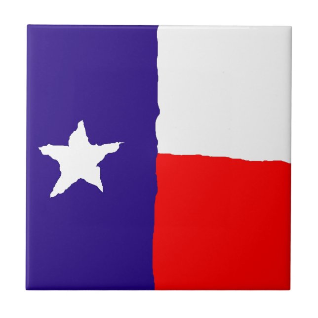 Pop Art Texas Statlig flagga Kakelplatta (Framsidan)