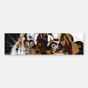 Pop Art Tiger Bildäckslapp Bildekal