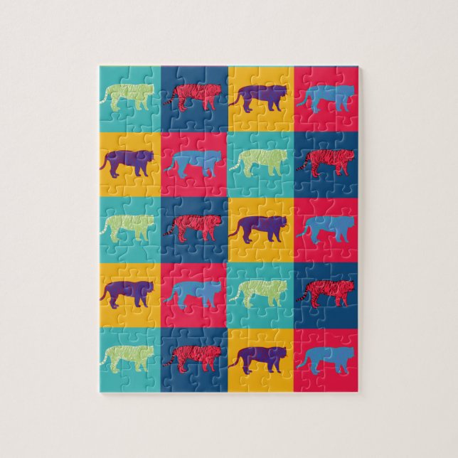 Pop Art Tigers Pussel (Vertikal)