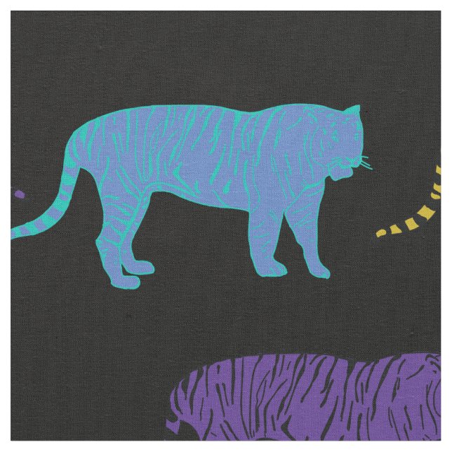 Pop Art Tigers  Tyg (Närbild)