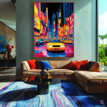 Pop Art Times Square med ikoniska gula taxibilar Canvastryck<br><div class="desc">Fördjupa dig i Times Squares pulserande energi med denna djärva popkonst med ikoniska gula taxibilar och neonbelysta gator. De elektrifierande färgerna och det retroinspirerade stilen fångar essensen av New York City på natten, vilket gör den perfekt för fans av popkonst, NYC-älskare och de som söker dynamisk och färgrik urban dekoration....</div>