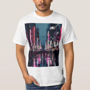 Pop Art Tokyo - Neon Cityscape med fet Urban Vib T Shirt
