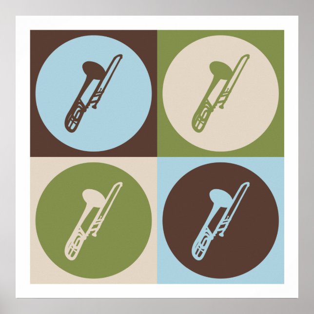 Pop Art Trombone Poster (Framsidan)
