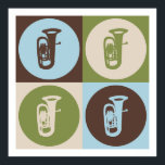 Pop Art Tuba Poster<br><div class="desc">Pop Art Tuba. Få den här roligten med hobby,  yrke eller fixering vid underbara t-shirts,  klistermärken och mycket annat. De gör också underbara gåvor!</div>