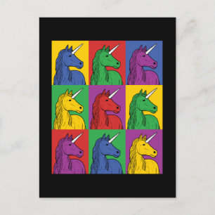 Pop Art Unicorn Vykort