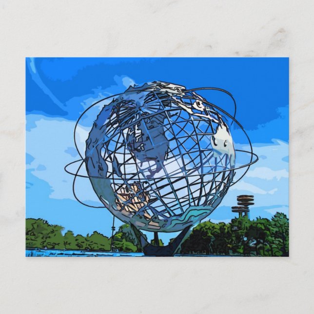 Pop Art Unisphere Vykort (Framsida)