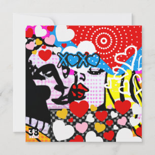 Pop Art Valentine Julkort