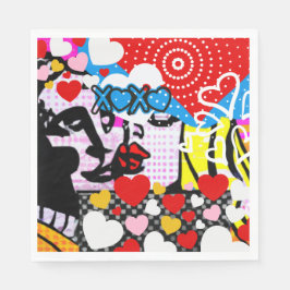 Pop Art Valentine Pappersservett