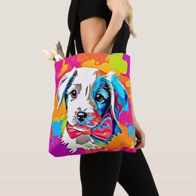 Pop Art Valp Tygkasse (Närbild)