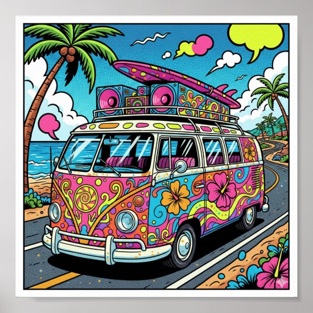Pop Art Van Poster (Framsidan)