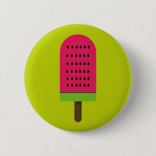 Pop Art vattenmelon, söt fruktpopsill Knapp