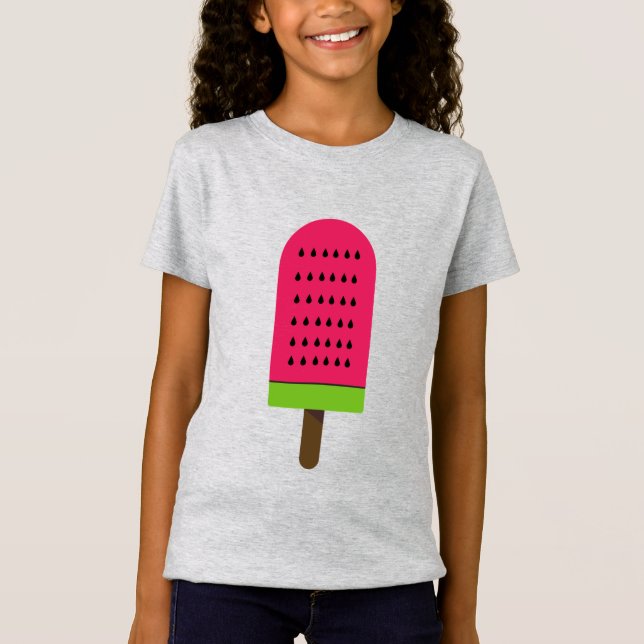 Pop Art vattenmelon, söt fruktpopsill T Shirt (Framsida)