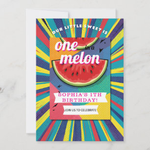 Pop Art-vattenmelonfest Inbjudningar