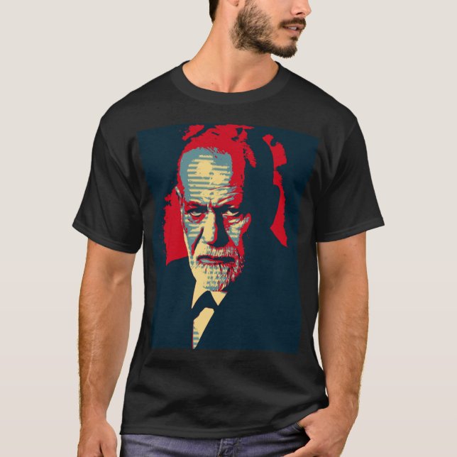 Pop Art version of a classic portrait of Freud T Shirt (Framsida)