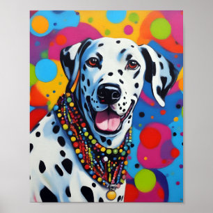 Pop Art Vibrant Dalmatien Poster
