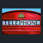 Pop Art Vintage London City Red Telefon Booth Poster<br><div class="desc">Travel Art Photos of Symbols of World's Berömd Capital Cities - Symbols of London: Legendary City Memories - London City Red Telefon Box</div>