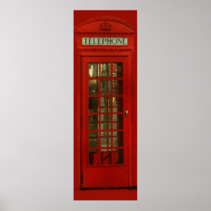 Pop Art Vintage London City Red Telefon Box Poster