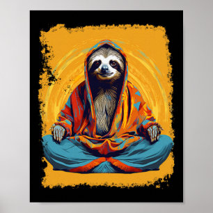 Pop Art Vintage Zoo Djur Seng Yoga Poster