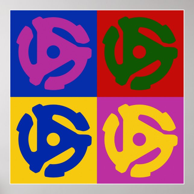Pop Art Vinyl Record 45 RPM Audiophile Poster (Framsidan)