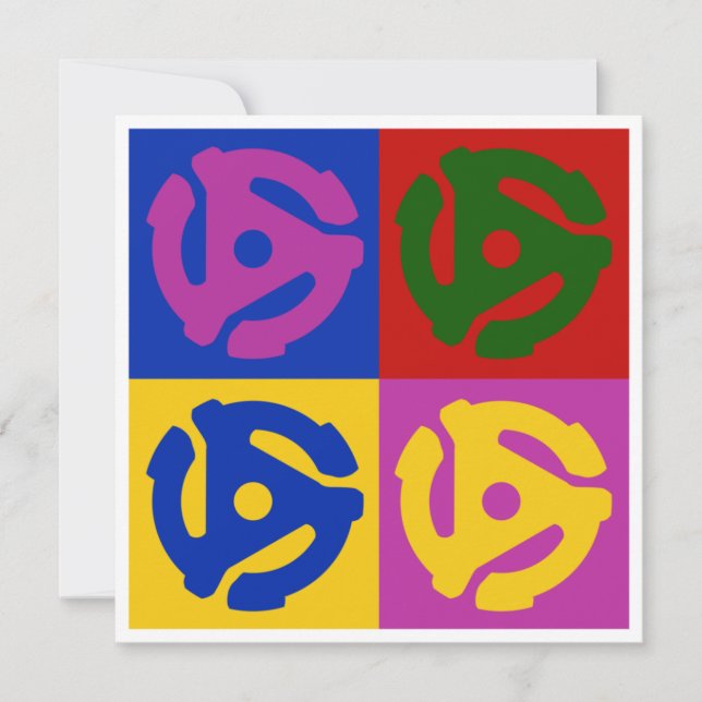 Pop Art Vinyl Record 45 RPM Infoga (Framsida)