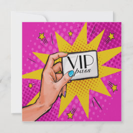 Pop Art VIP-inbjudan Inbjudningar