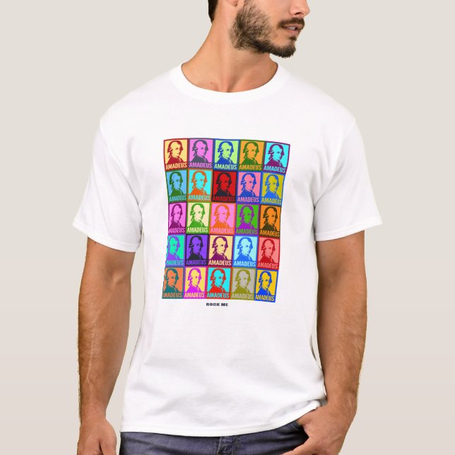 Pop Art Wolfgang Amadeus Mozart | Sten Me T-shirt (Framsida)