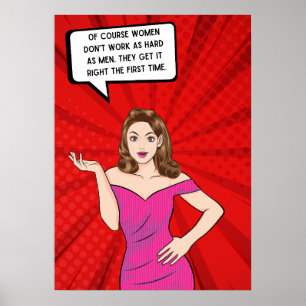 Pop Art Woman Funny Sassy Sarcastic Sayed Poster