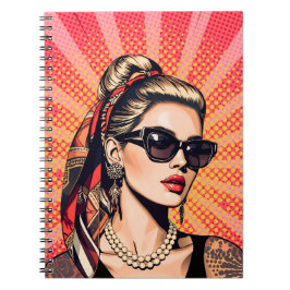 Pop Art Woman – Retro Chic Anteckningsbok