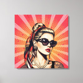 Pop Art Woman – Retro Chic Canvastryck